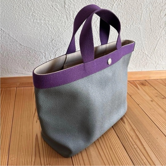Herve Chapelier Tote Bag in Purple and Gray - Picture 3 of 15